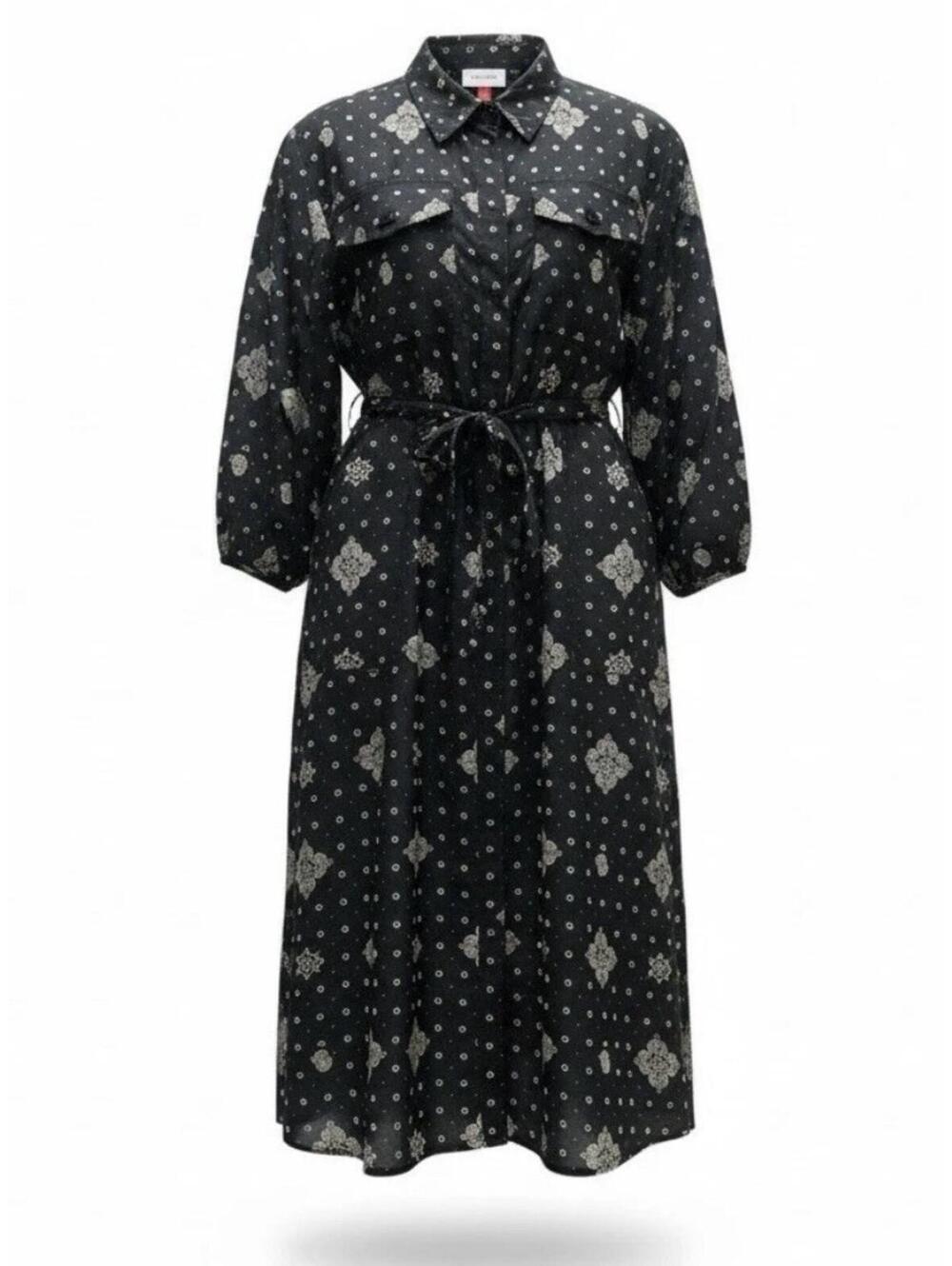 Woolrich Women’s Bandana Print Long Sleeved Utility Dress Medium